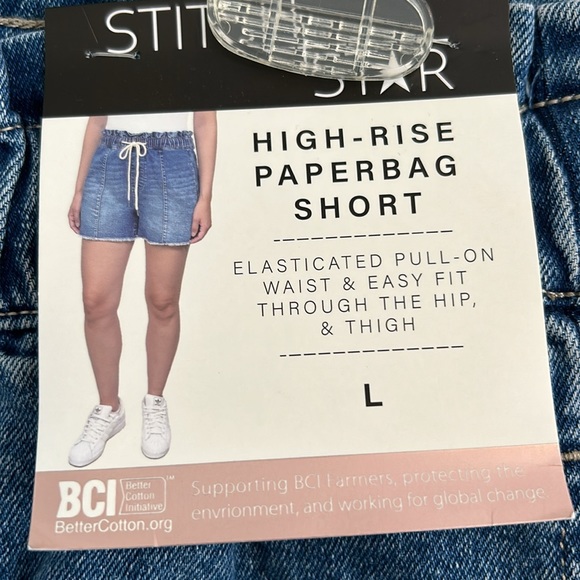 High rise paper bag shorts - Picture 3 of 9